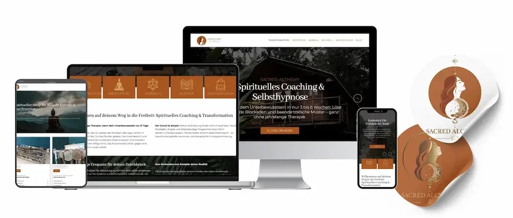 Modernes Webdesign einer Unternehmensseite mit klarer Navigation und responsive Layout.